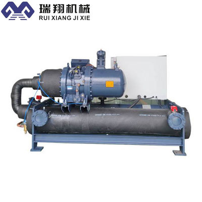 85Hp R407C เครื่องทําความเย็นอุตสาหกรรม เครื่องทําความเย็นสกรูน้ํา พร้อมเครื่องระเหยแผ่น