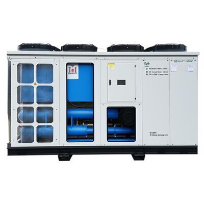ความจุในการเย็น 10 ถึง 500 ตัน เครื่องเย็นน้ําเย็นด้วยอากาศ 380V 3Ph 50Hz พลังงาน 0.75KW พั๊มพลังงาน พลังงานหนาว
