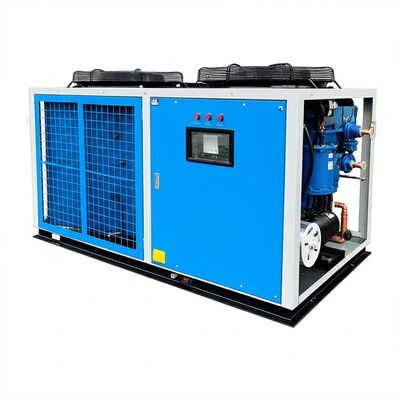 3.18KW ปริมาตรการเข้า เครื่องทําความเย็นด้วยน้ําเย็นด้วยอากาศ ความจุในการทําความเย็น 10 ถึง 500 ตัน ระบบทําความเย็นอุตสาหกรรมสําหรับควบคุมกระบวนการ